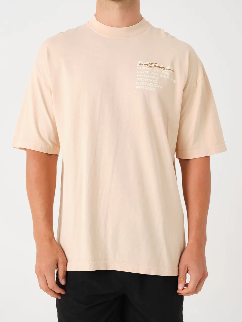 Maui and Sons City Wave maglietta beige vestibilità classica