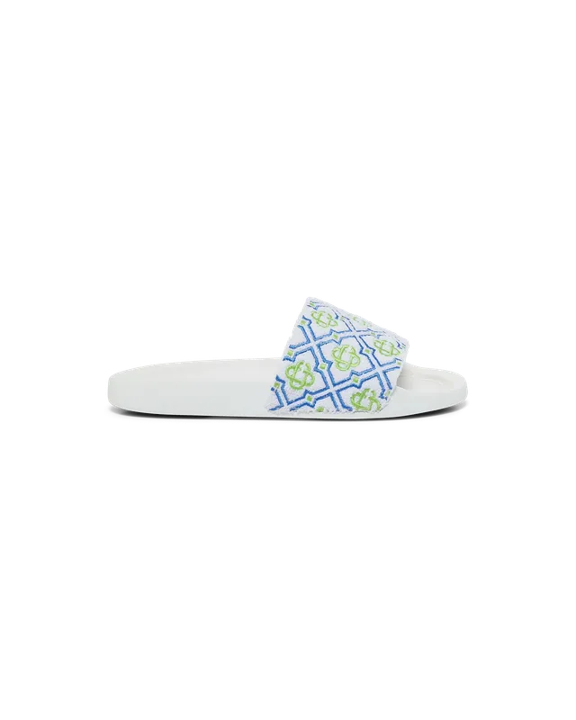 Casablanca Monogram Ciabatte Donna Bianche spugna