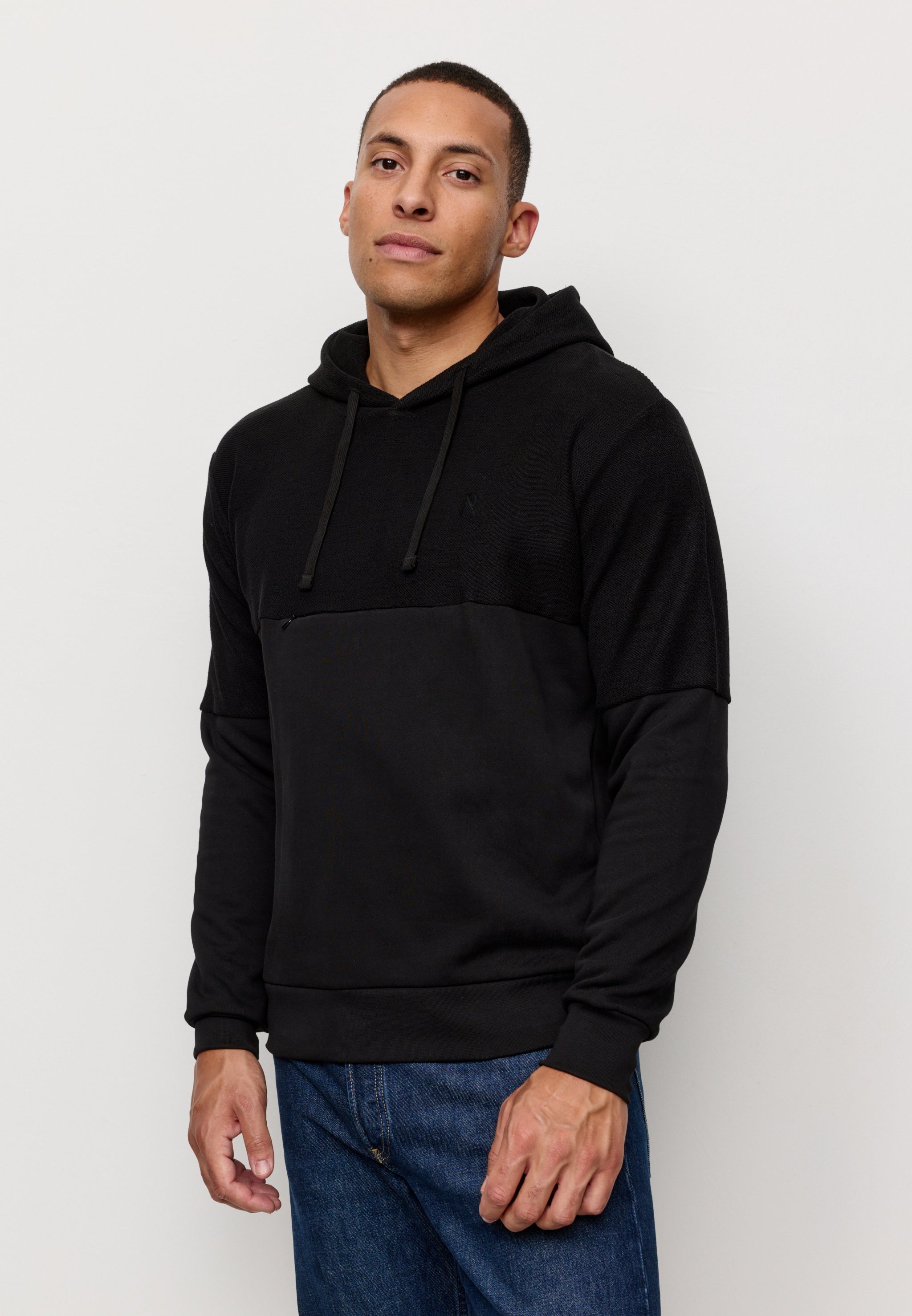 Recolution Ivy felpa cappuccio nera cotone bio