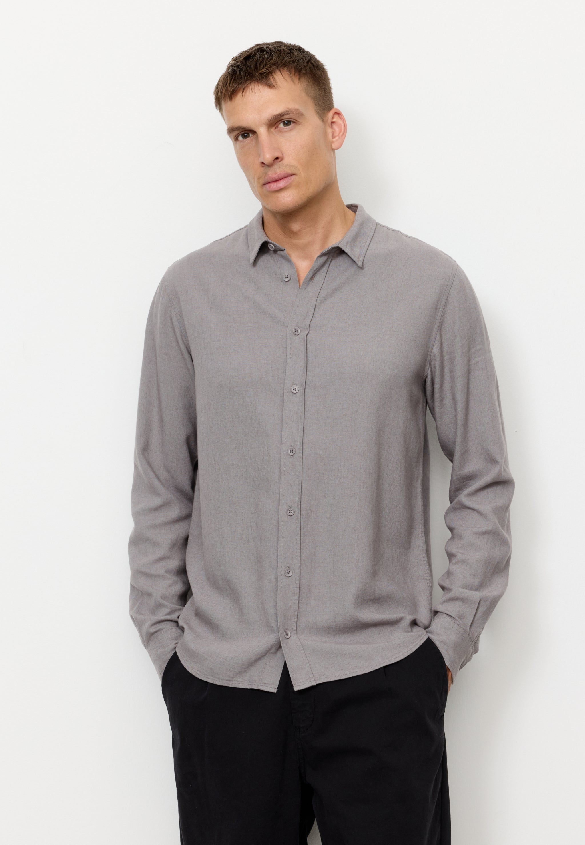 Recolution Nutmeg camicia lino greige traspirante