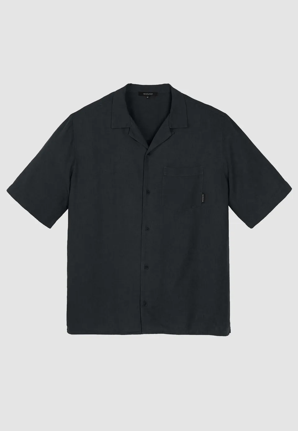 Recolution Cactus camicia uomo nera in lino