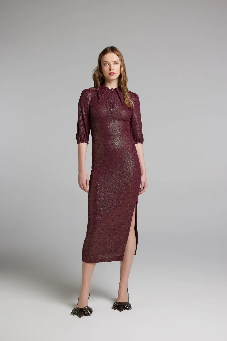 Sarah Chole Abito 27788 Maglia Traforata Foil