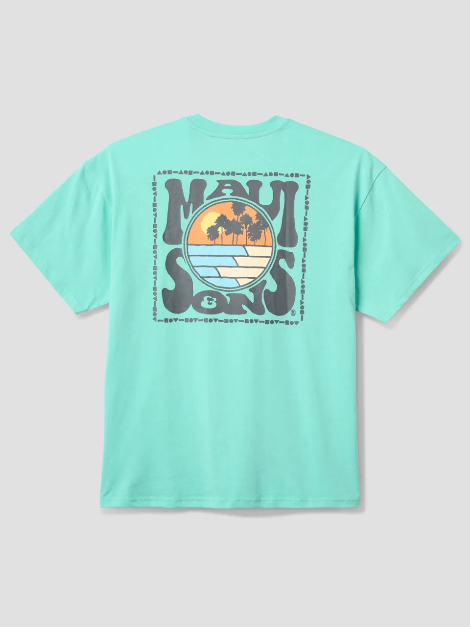 Maui and Sons Fourth Wave t-shirt boxy cotone celadon