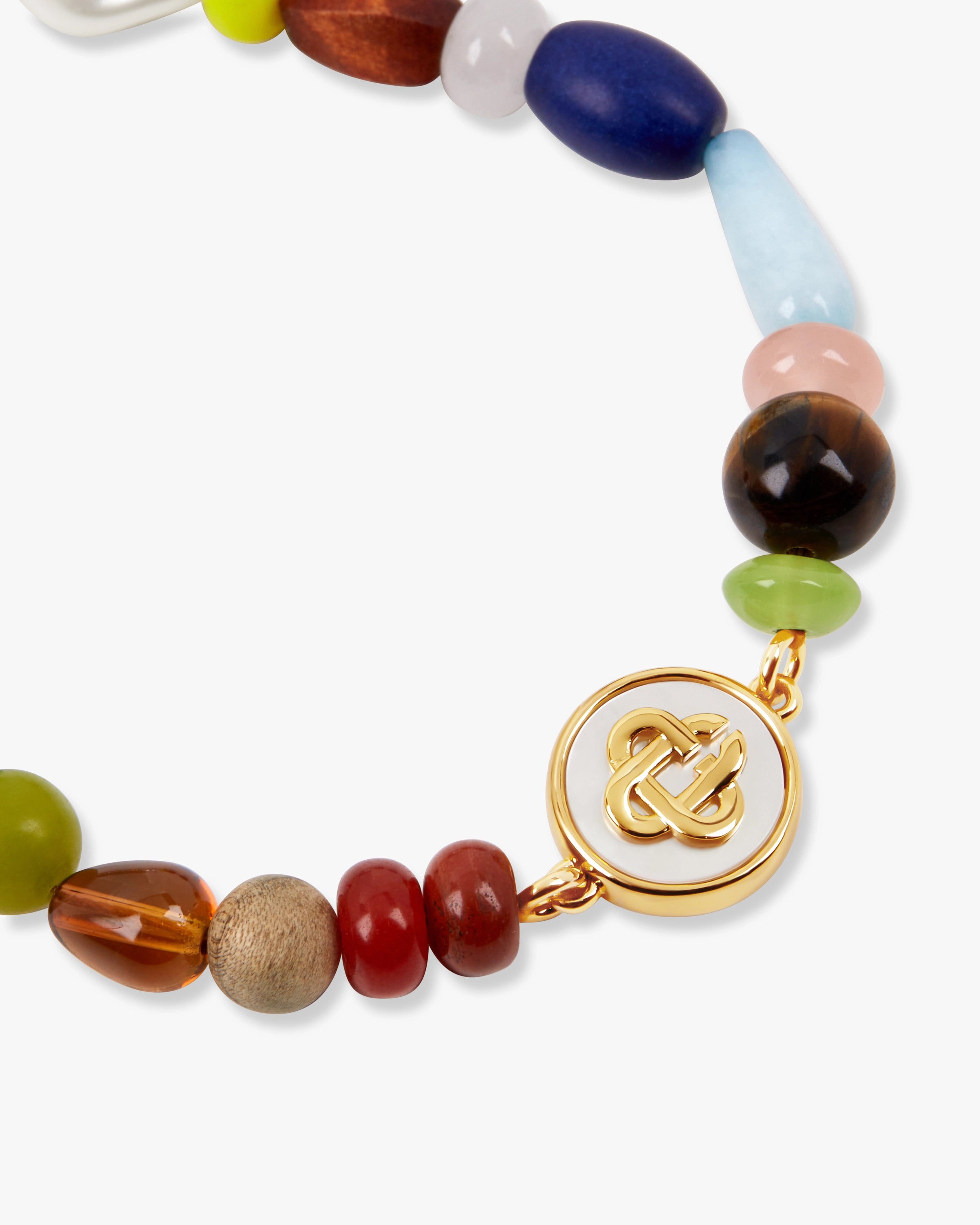 Casablanca Organic Stone bracciale perle multicolore