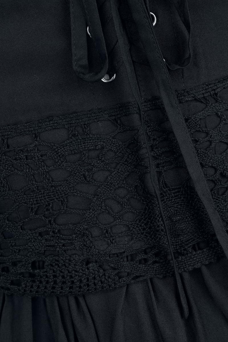 Gothicana by EMP abito lungo donna nero pizzo