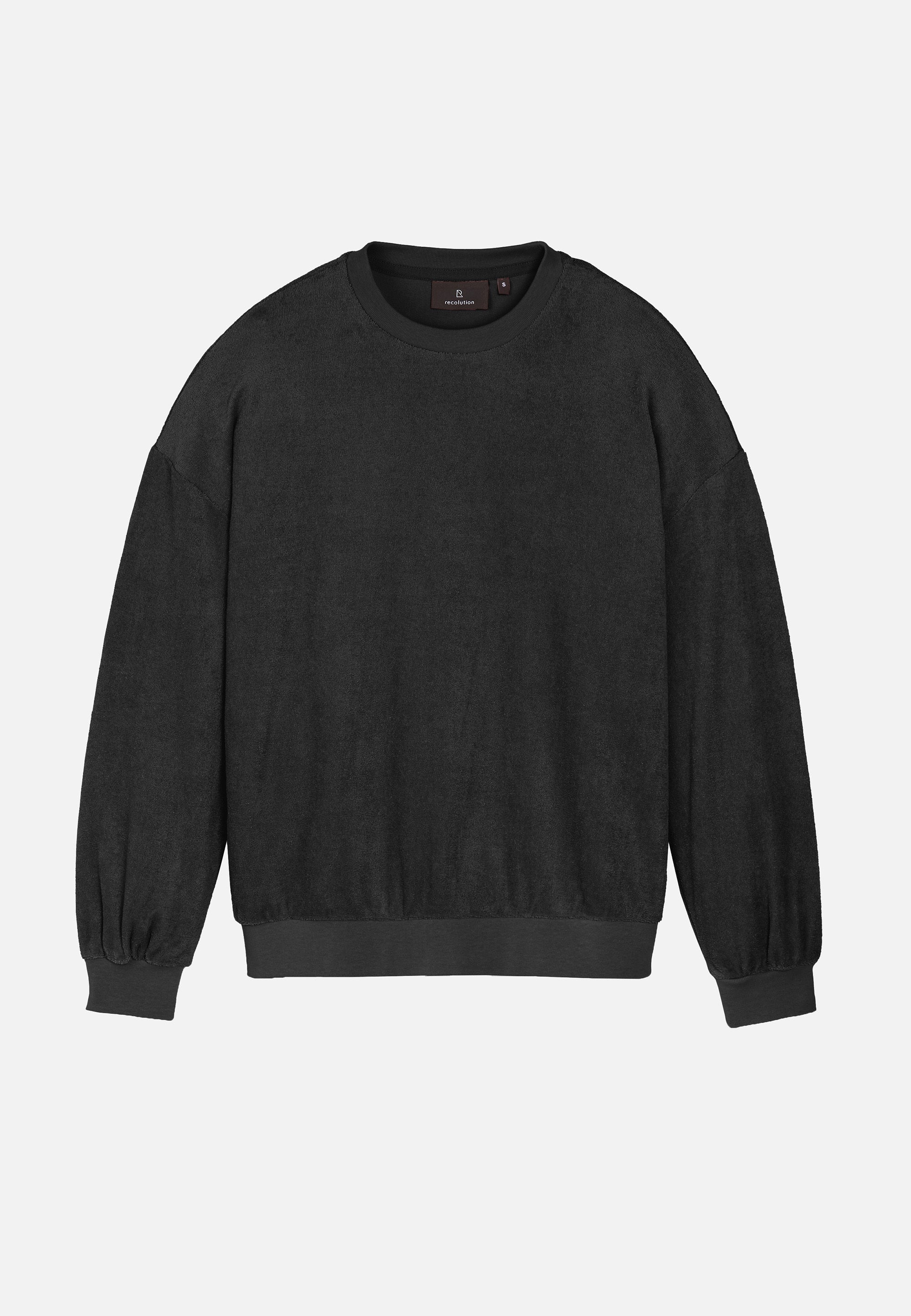 Recolution NERINE felpa nero cotone bio loose fit