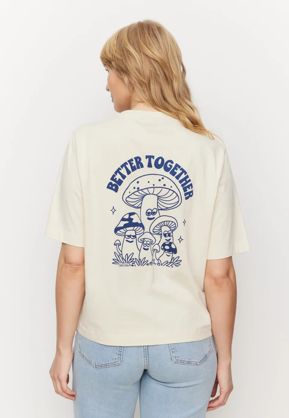 Recolution Azolla Better Together t-shirt funghi cotone bio