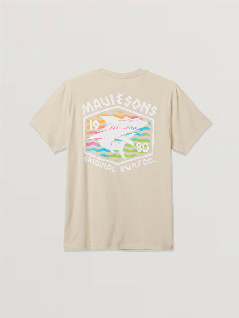 Maui and Sons Surf Thrasher maglietta nera cotone squalo