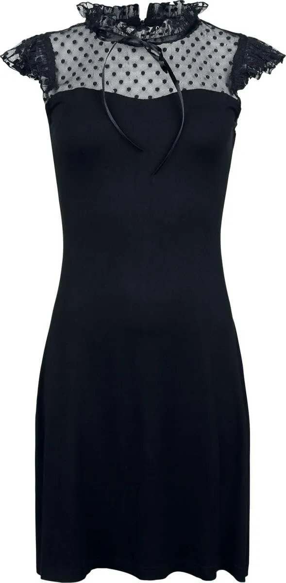 Gothicana by EMP Abito Nero Donna media lunghezza pizzo