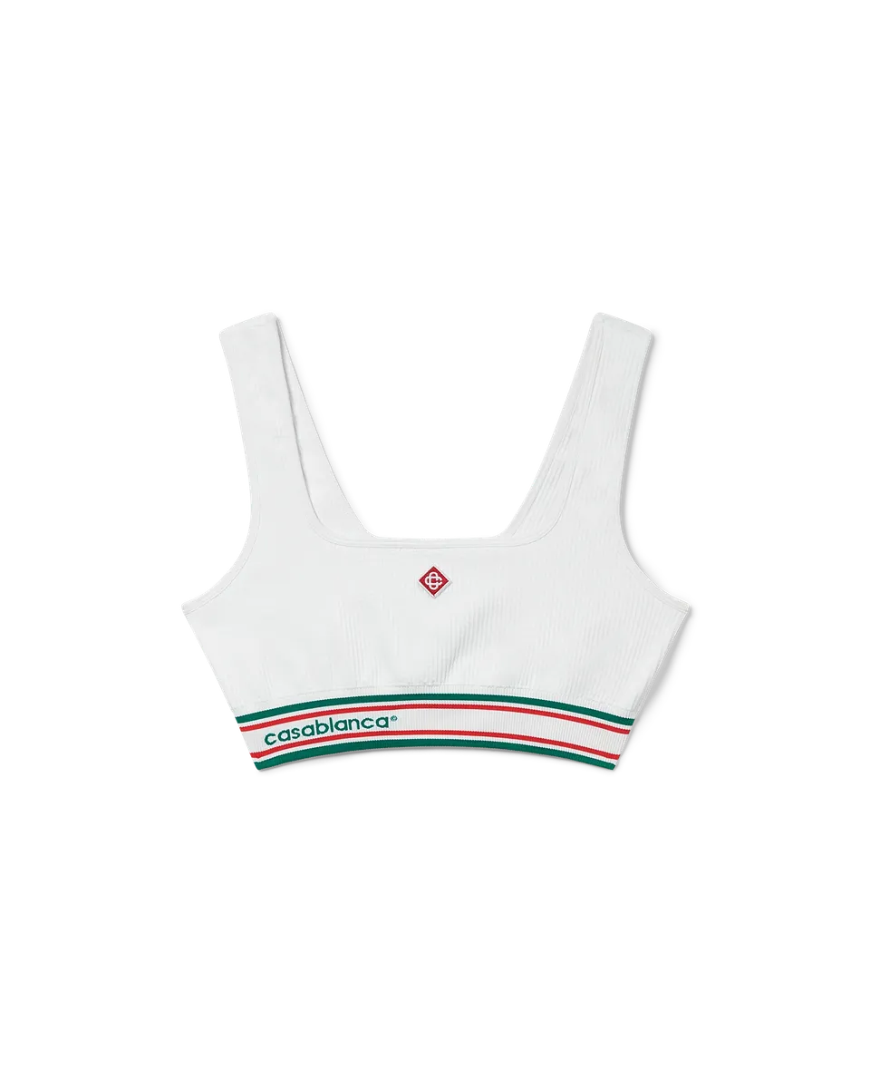 Casablanca Seamless Bralette reggiseno bianco elasticizzato