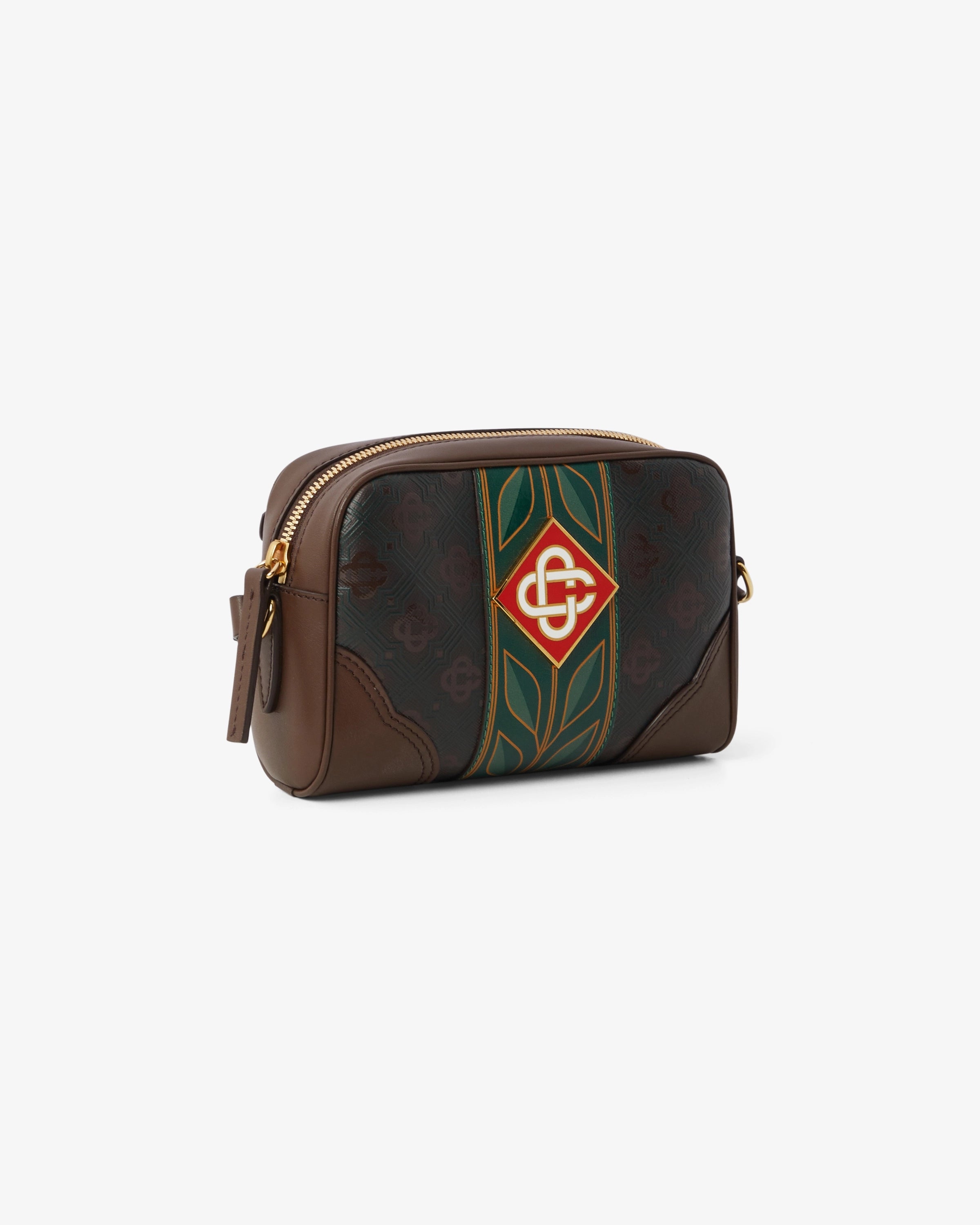 Casablanca Monogram borsa tracolla marrone scuro O/S