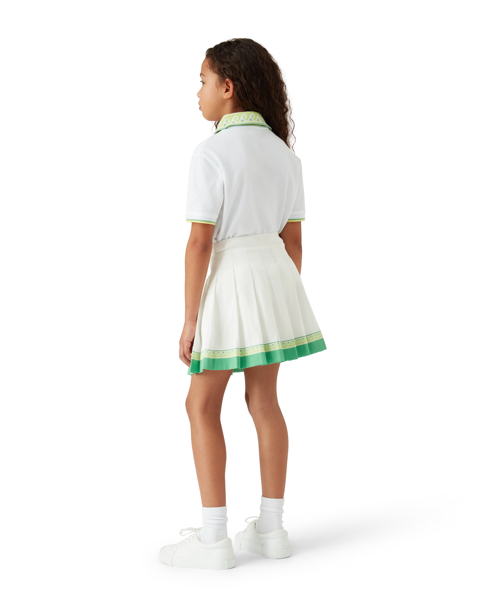Casablanca Beach Club gonna bianca cotone 7-8 anni plissettata