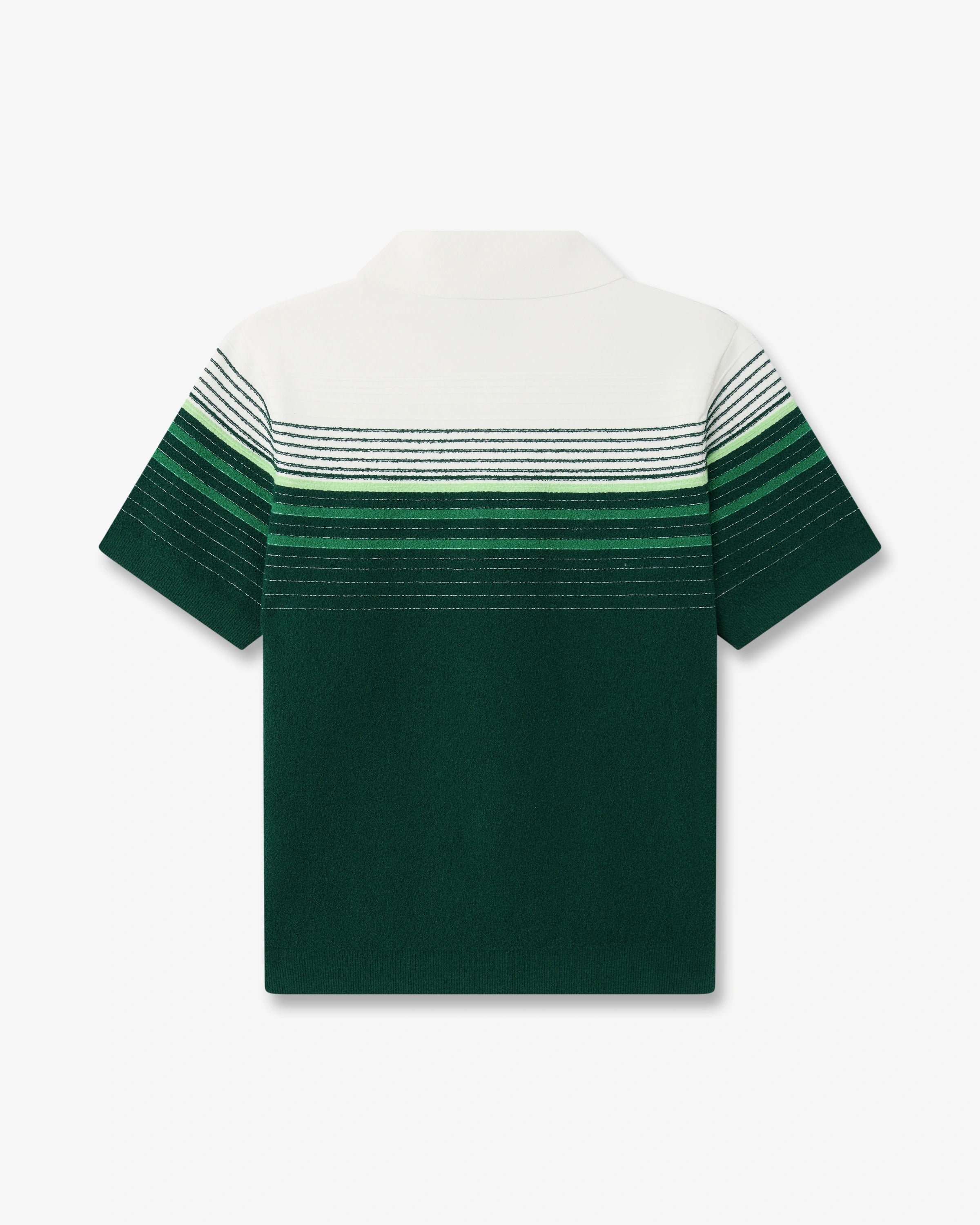 Casablanca Boucle Stripe polo verde bianco cotone