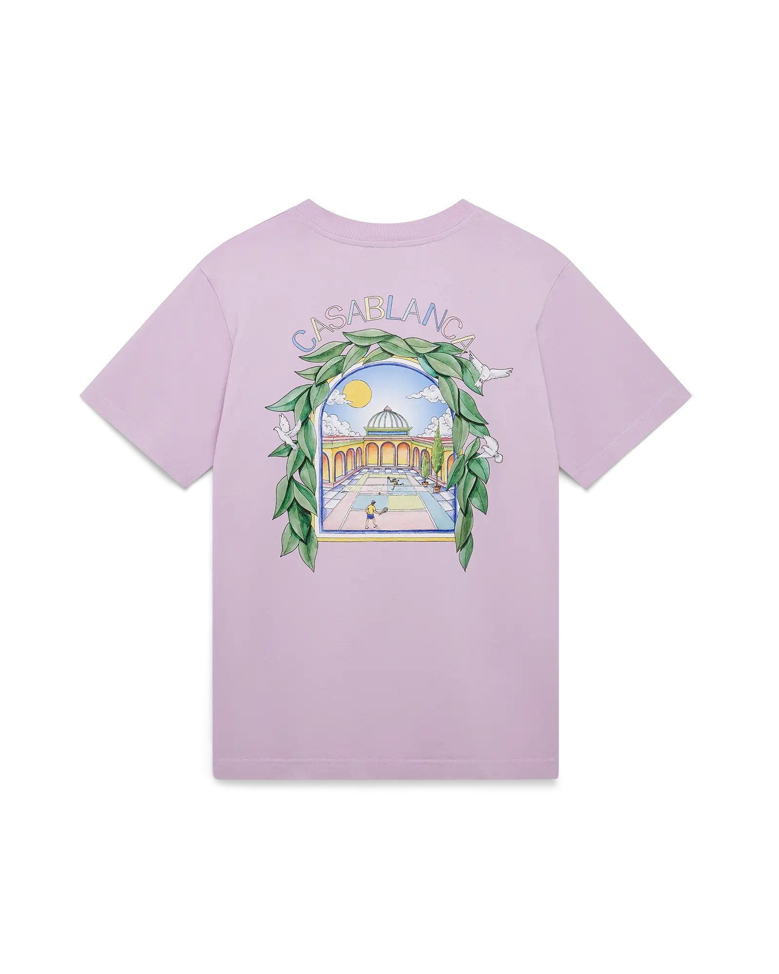 Casablanca L'Arche de Tennis T-shirt Lilla Cotone