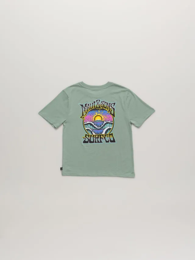 Maui and Sons Triple Set t-shirt bambino salvia 3 pezzi cotone
