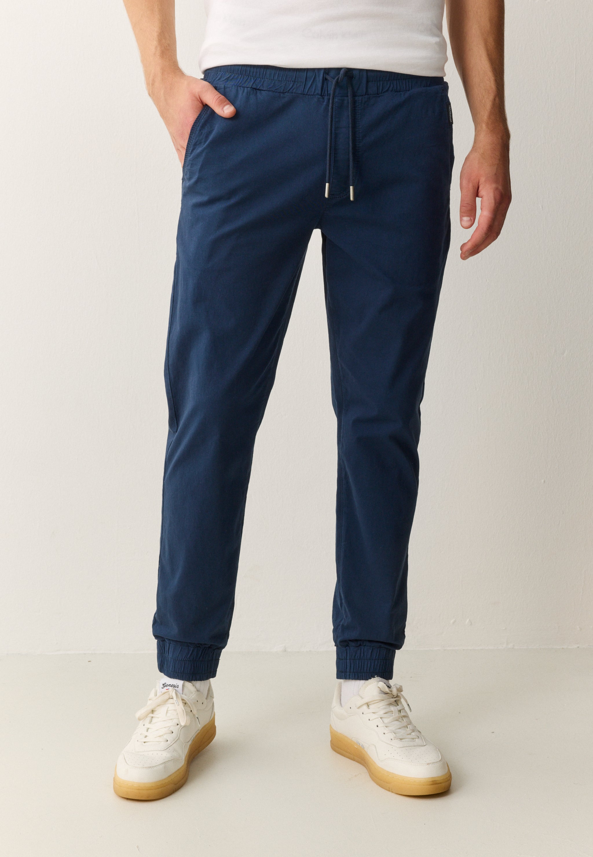 Recolution Musa pantalone chino blu navy elastico