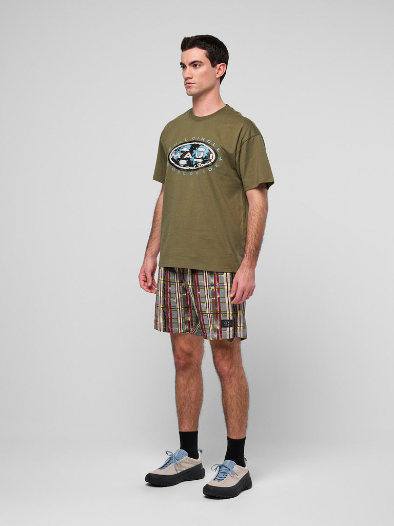 Maui and Sons Ember Plaid Jam bermuda cotone rossa