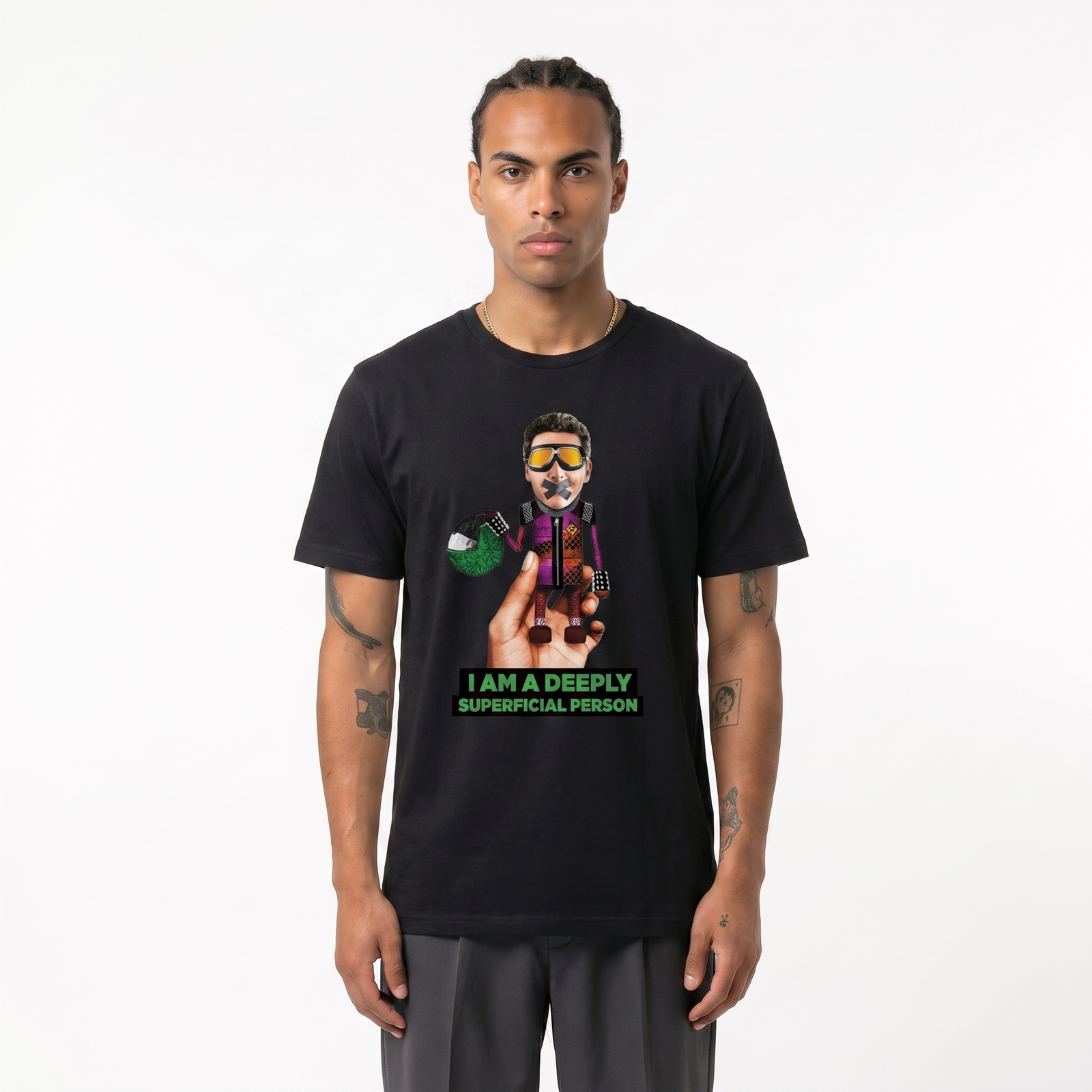 Seetees Robot Sci-fi Biker t-shirt grafica