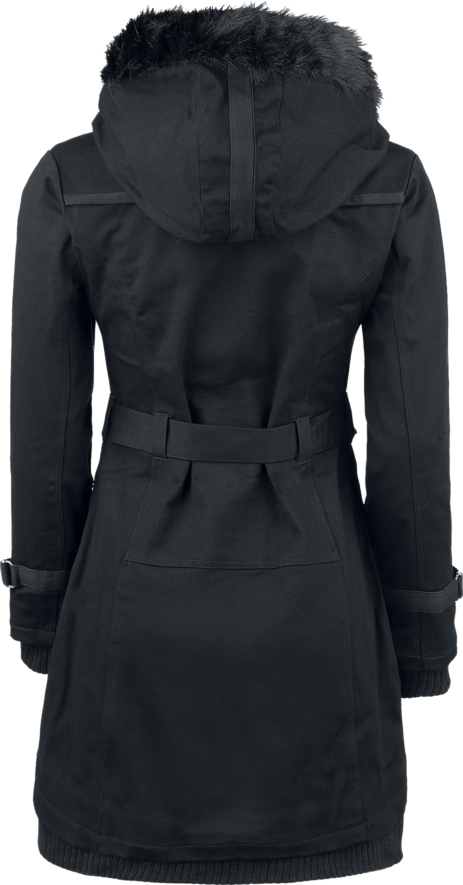 Gothicana by EMP giacca invernale nera cintura taglia S