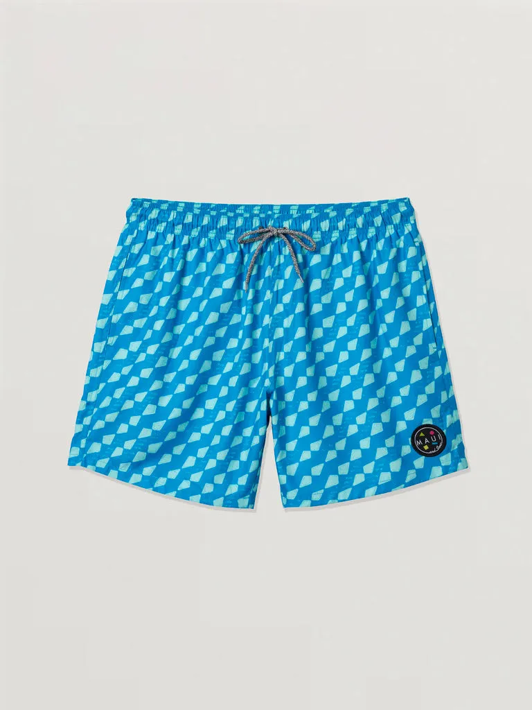 Maui and Sons Costa Tiles shorts mare teal poliestere