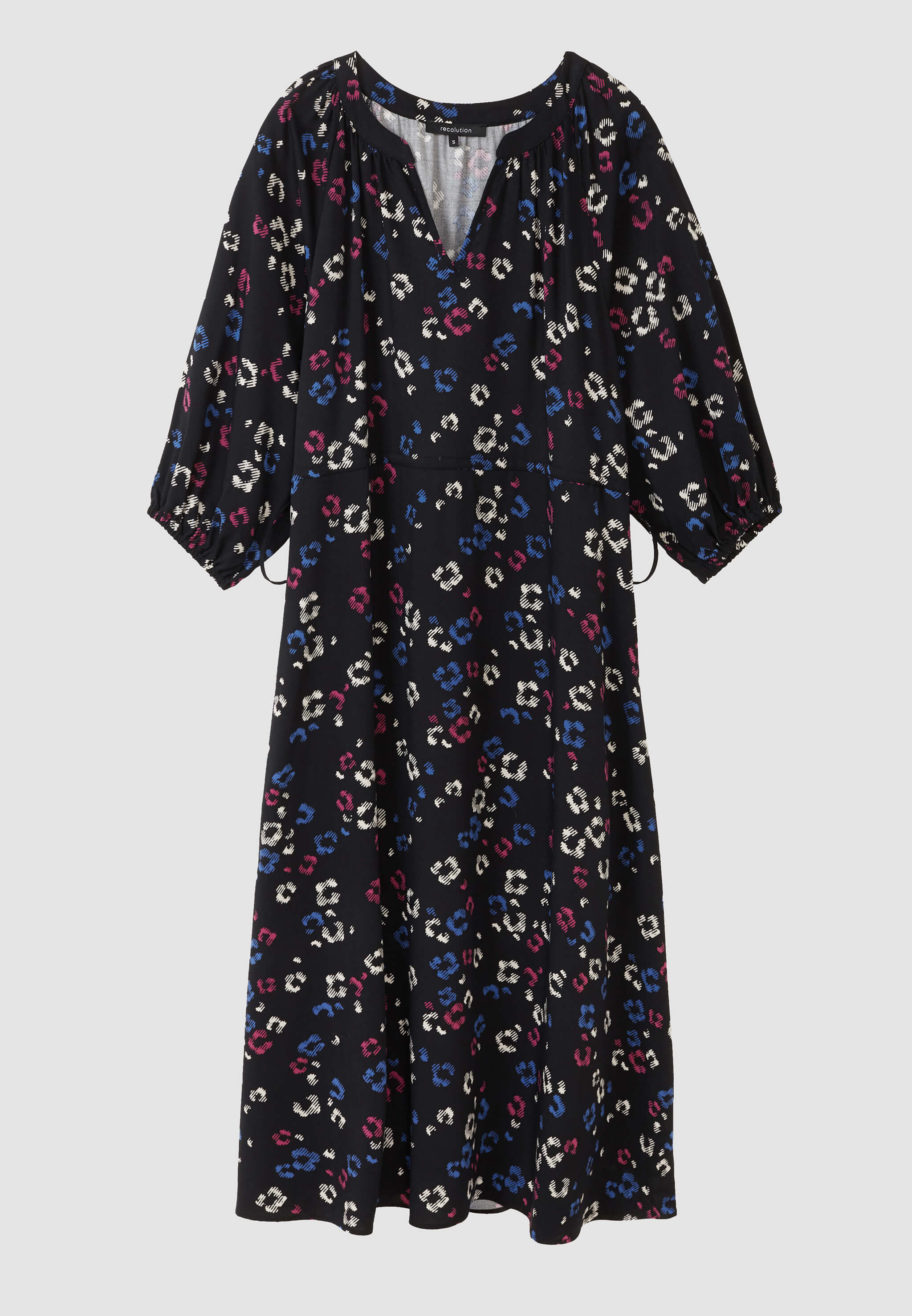 Recolution Nemesia Blossom vestito nero viscosa