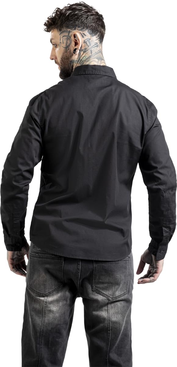 Gothicana by EMP camicia nera taglia L maniche lunghe