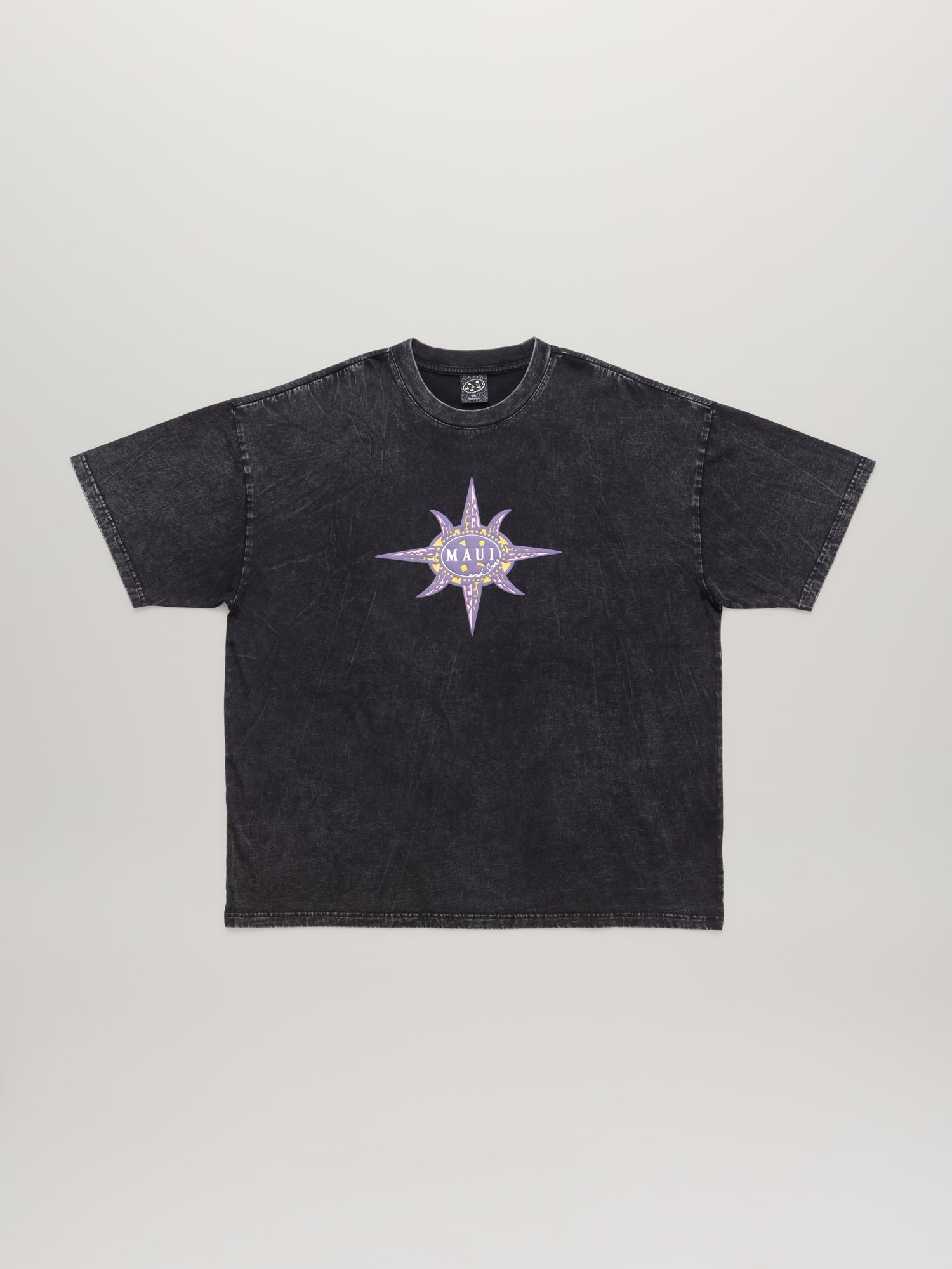 Maui and Sons Tribal Mineral Wash t-shirt nera cotone