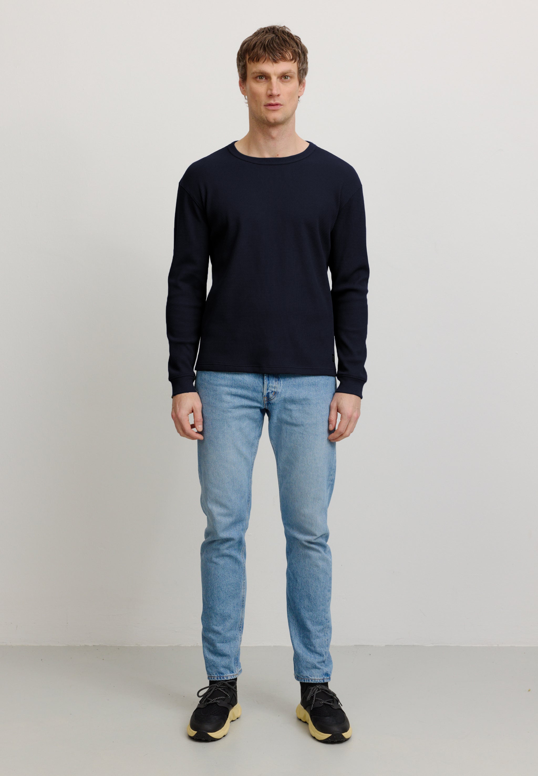 Recolution Larkspur longsleeve cotone bio blu navy