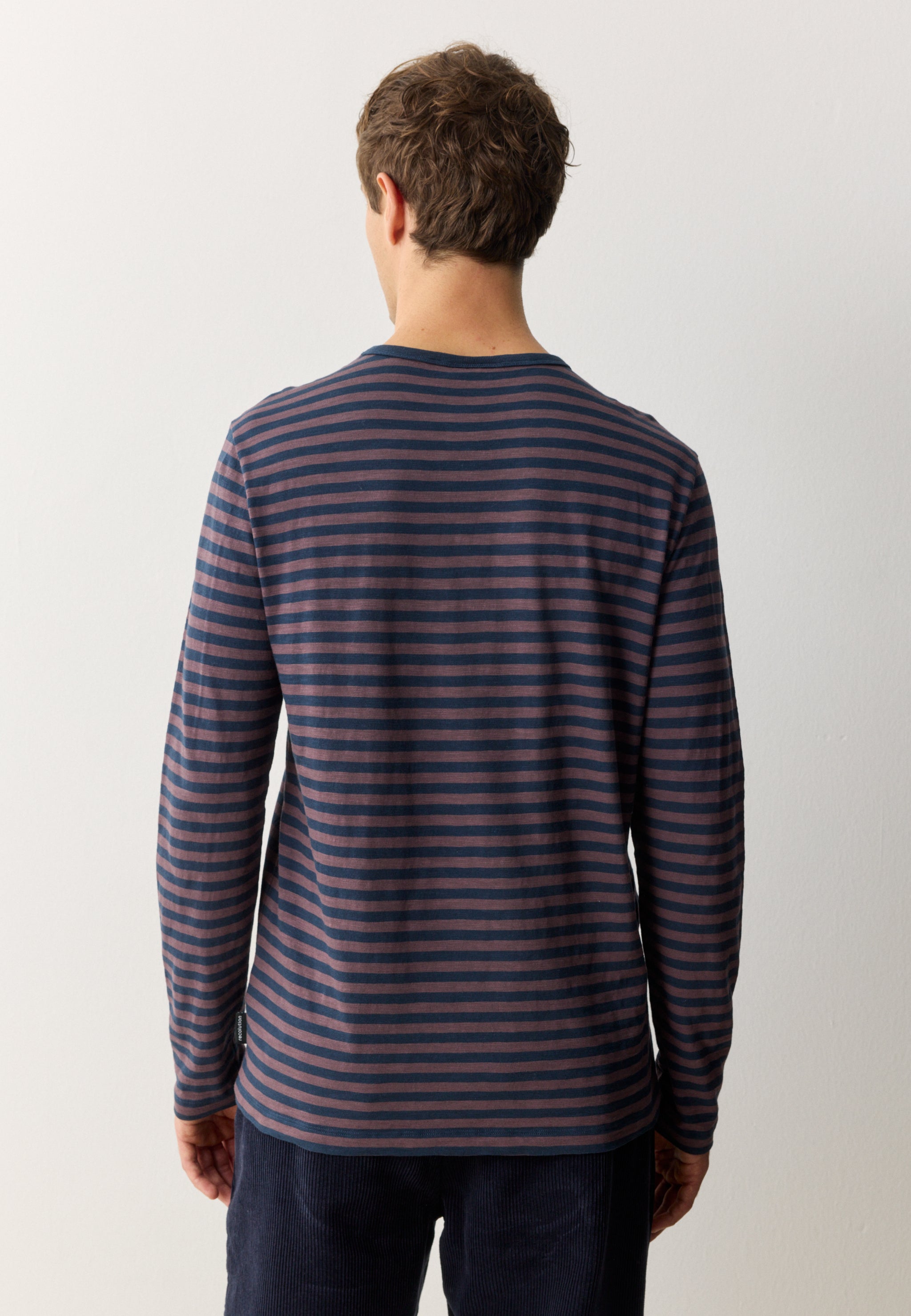 Recolution Maca Stripes maglia manica lunga uva righe