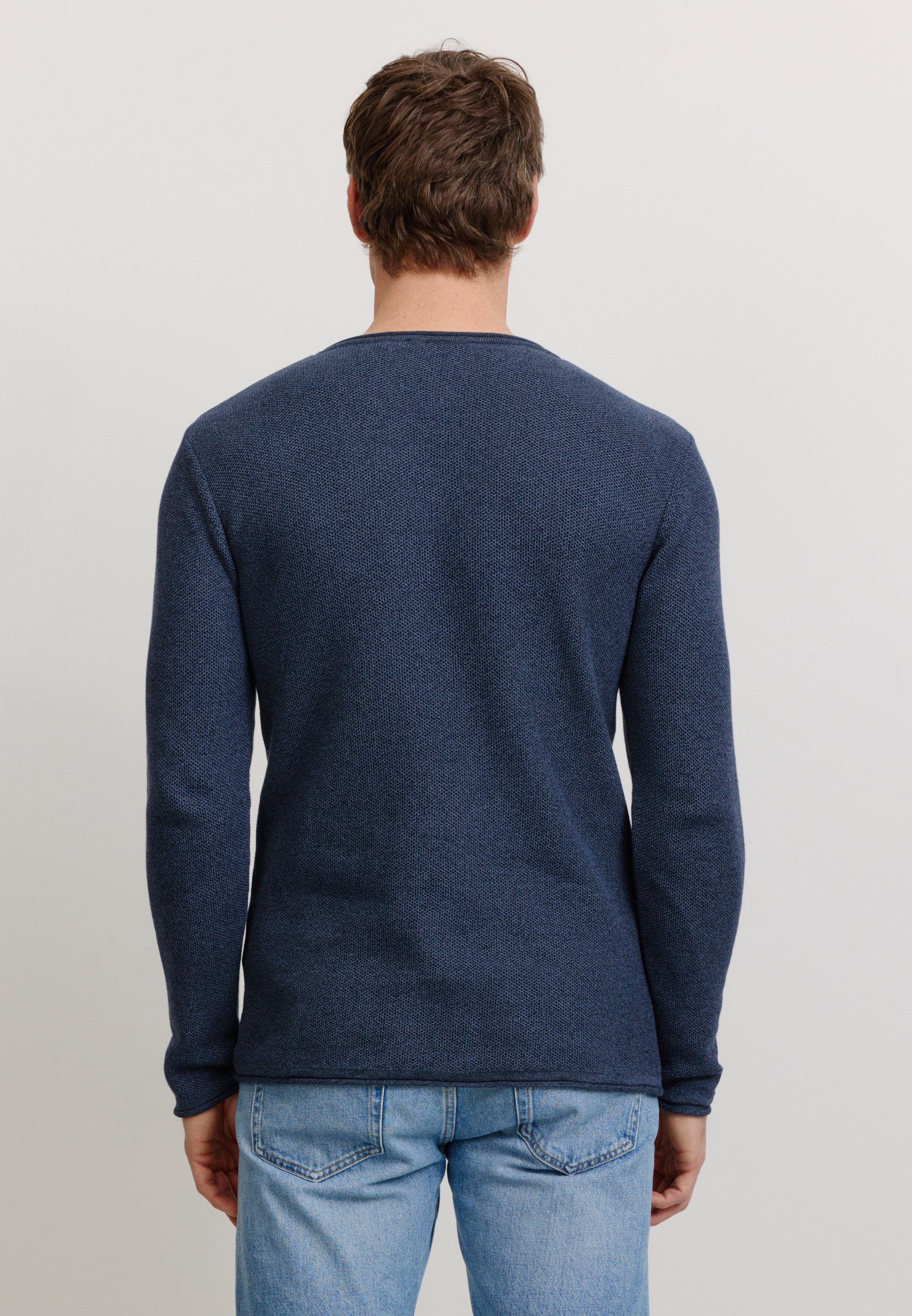 Recolution Eukalyptus maglione uomo blu cotone bio