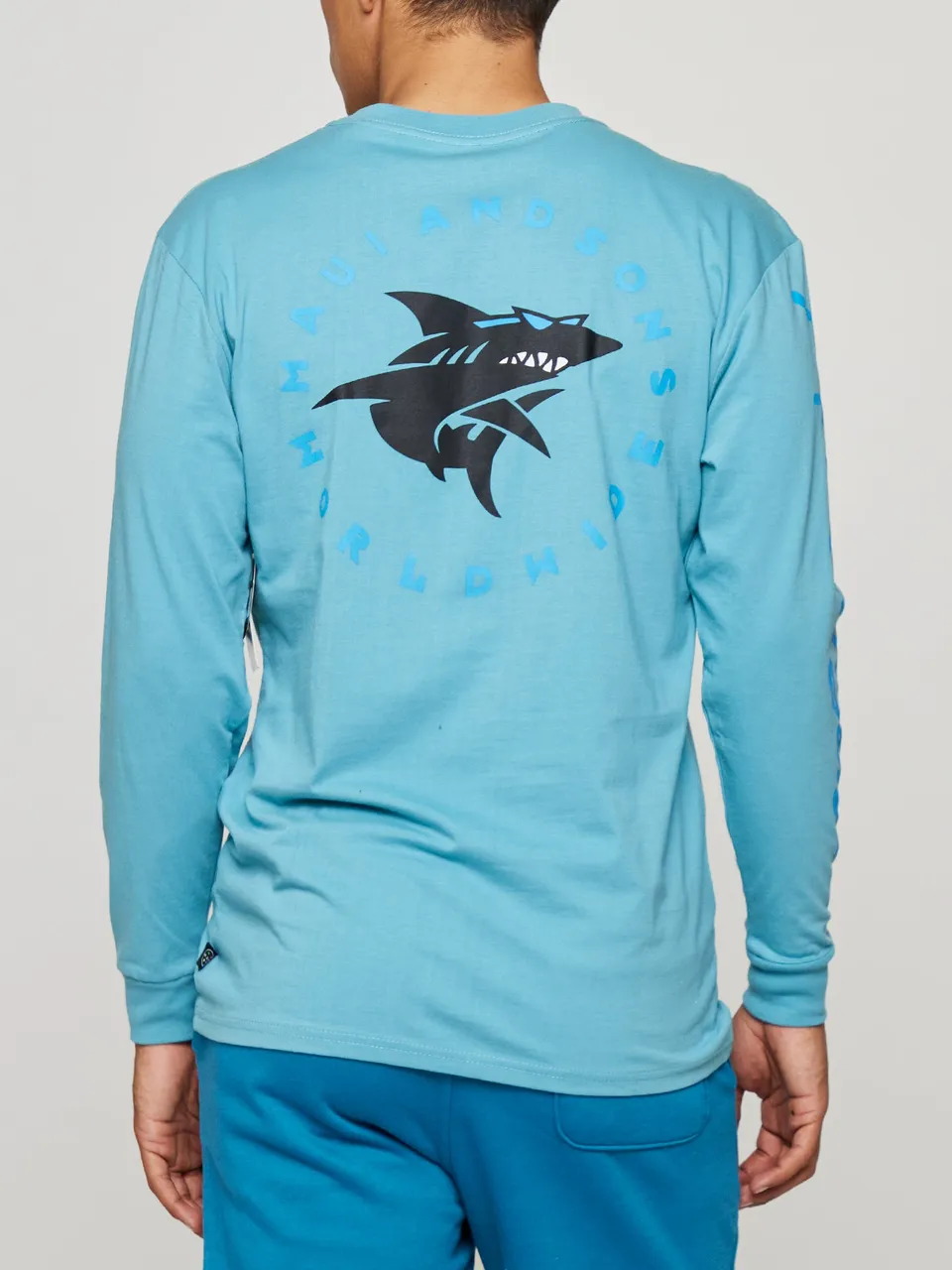 Maui & Sons Twister maglia maniche lunghe blu cotone