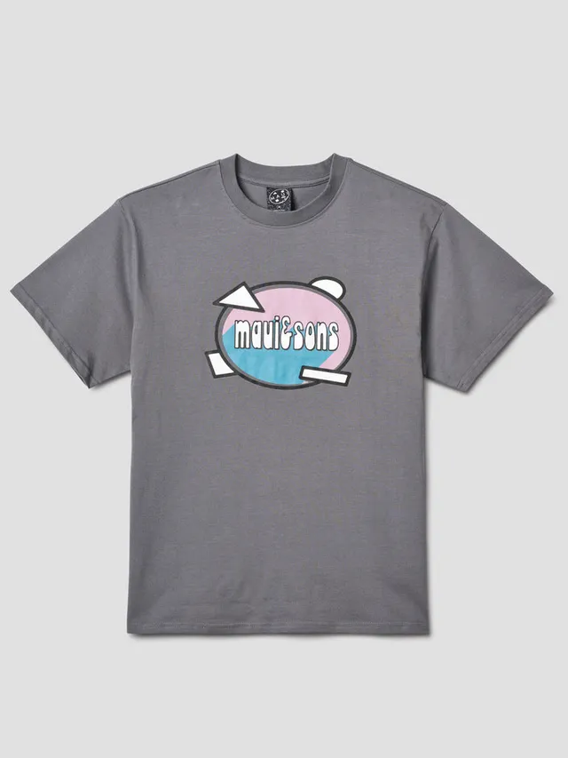 Maui and Sons Move Boxy t-shirt grigia in cotone