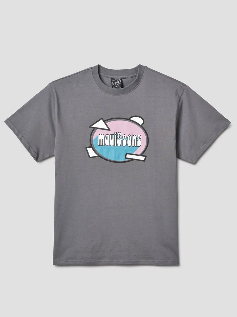 Maui and Sons Move Boxy t-shirt grigia in cotone