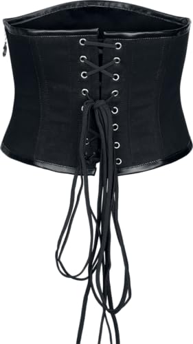 Gothicana by EMP corsetto nero pentacoli allacciato