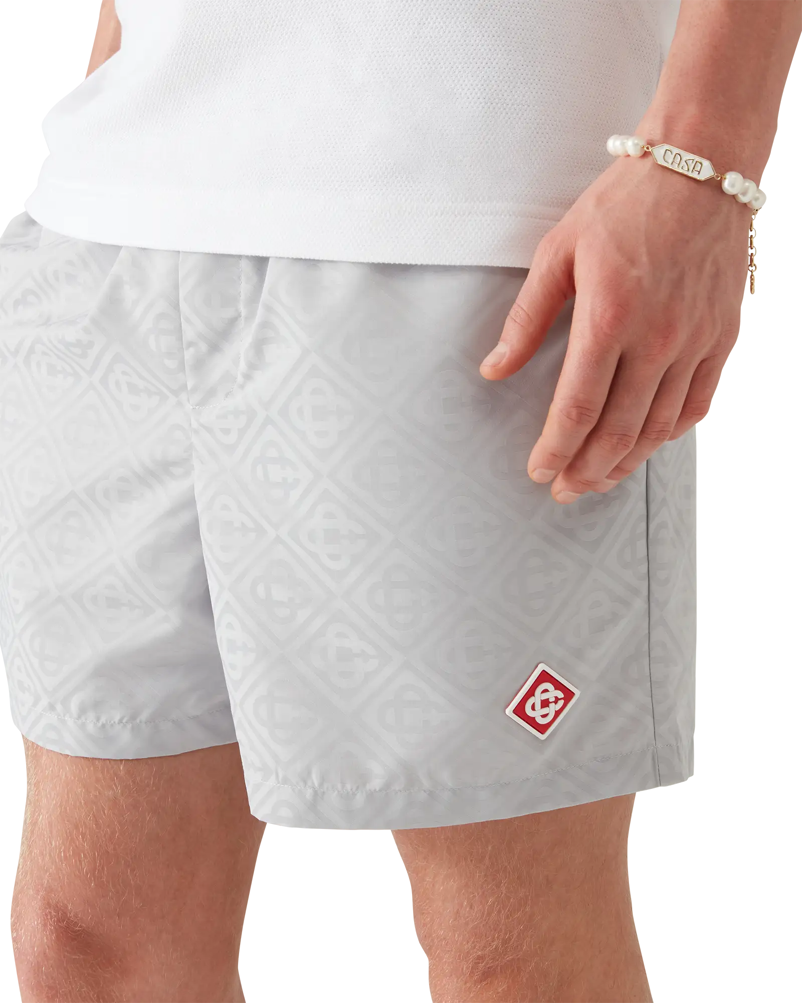 Casablanca Monogram Jacquard Costume Grigio Poliestere