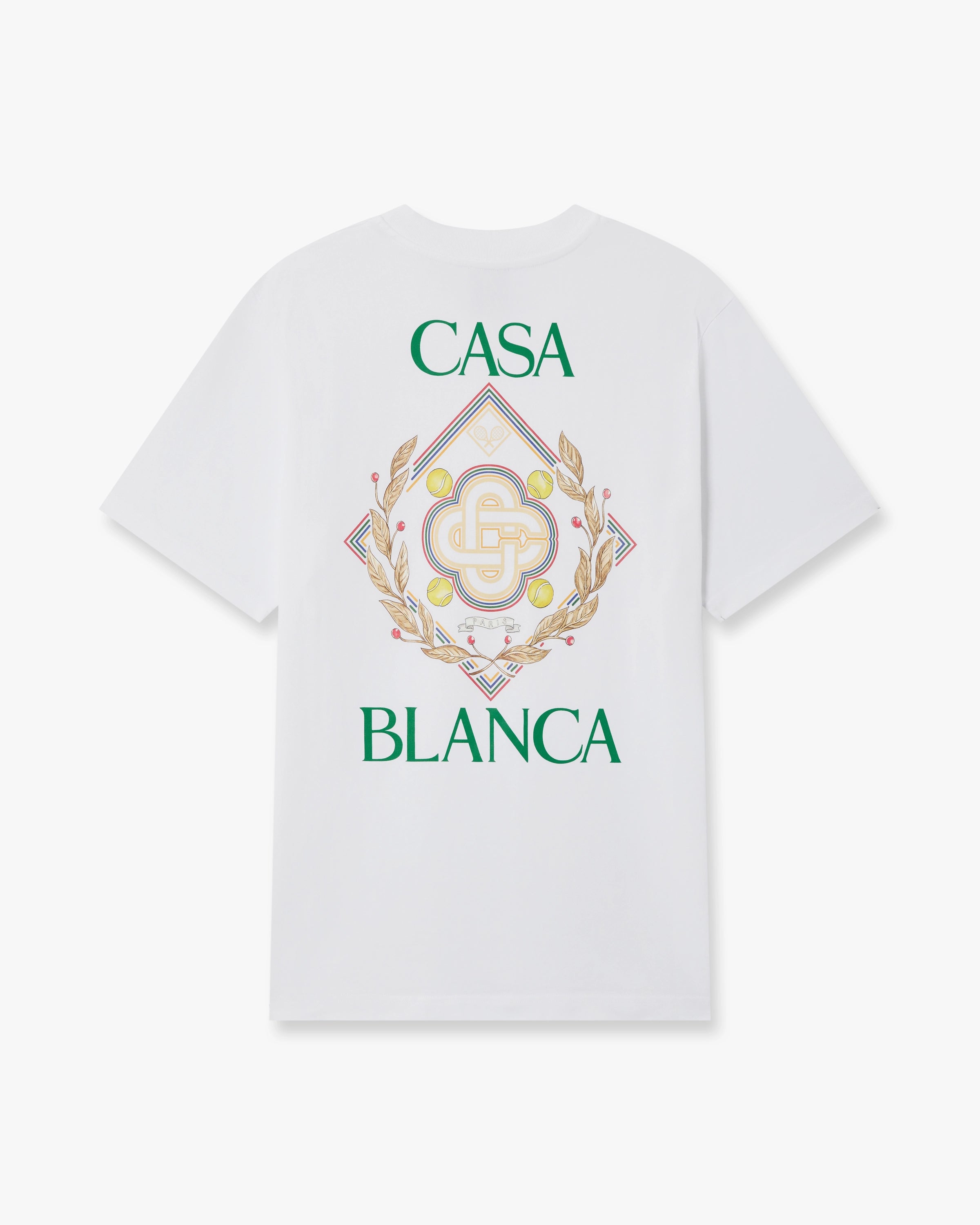 Casablanca Championship T-shirt bianca cotone