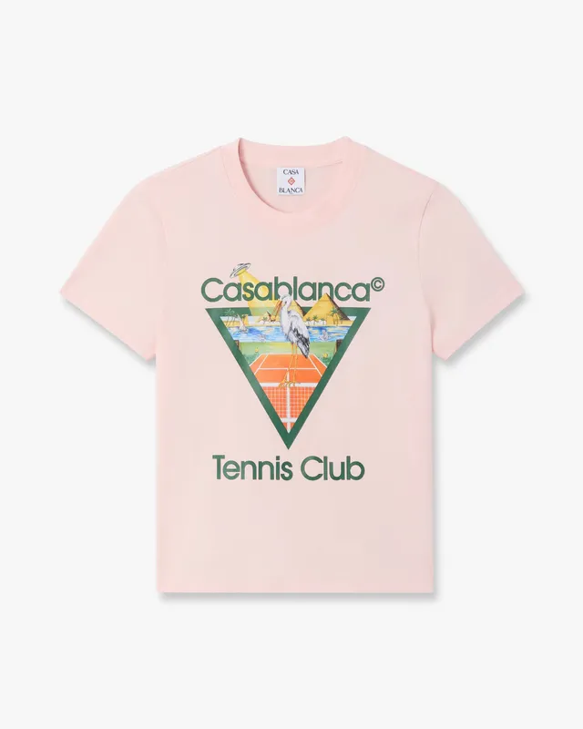 Casablanca Tennis Club t-shirt rosa cotone