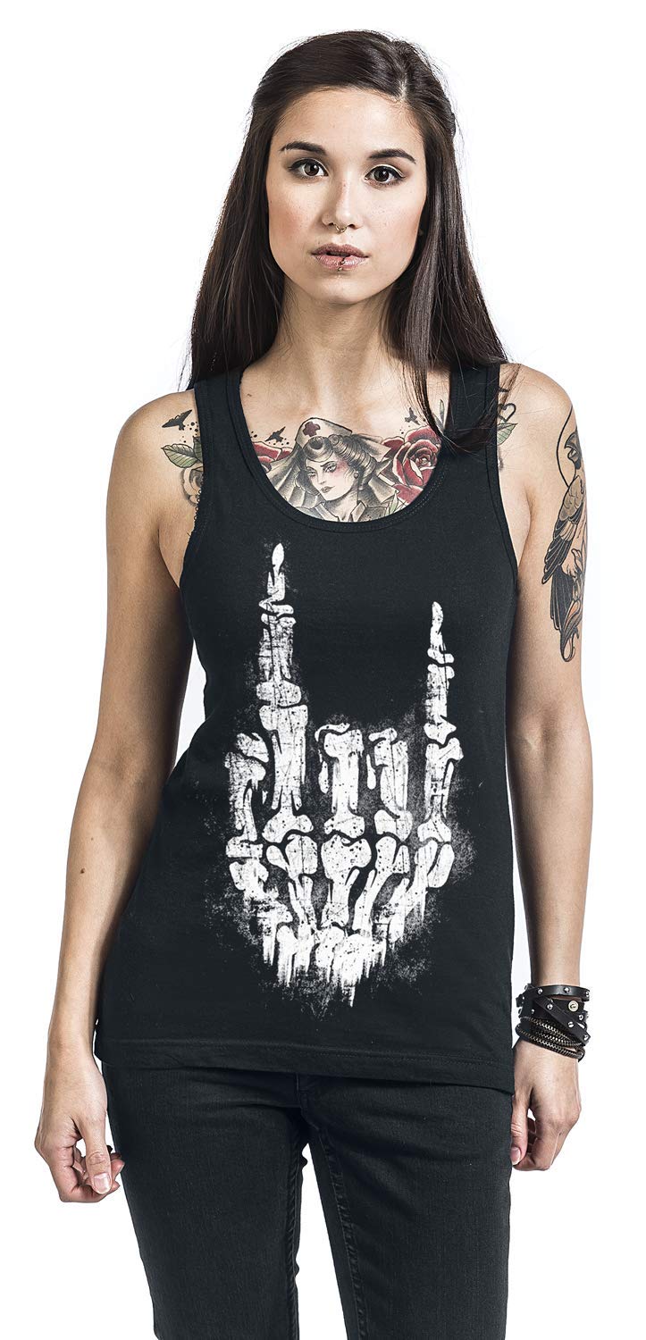 Gothicana by EMP top nero con gonna a mano L