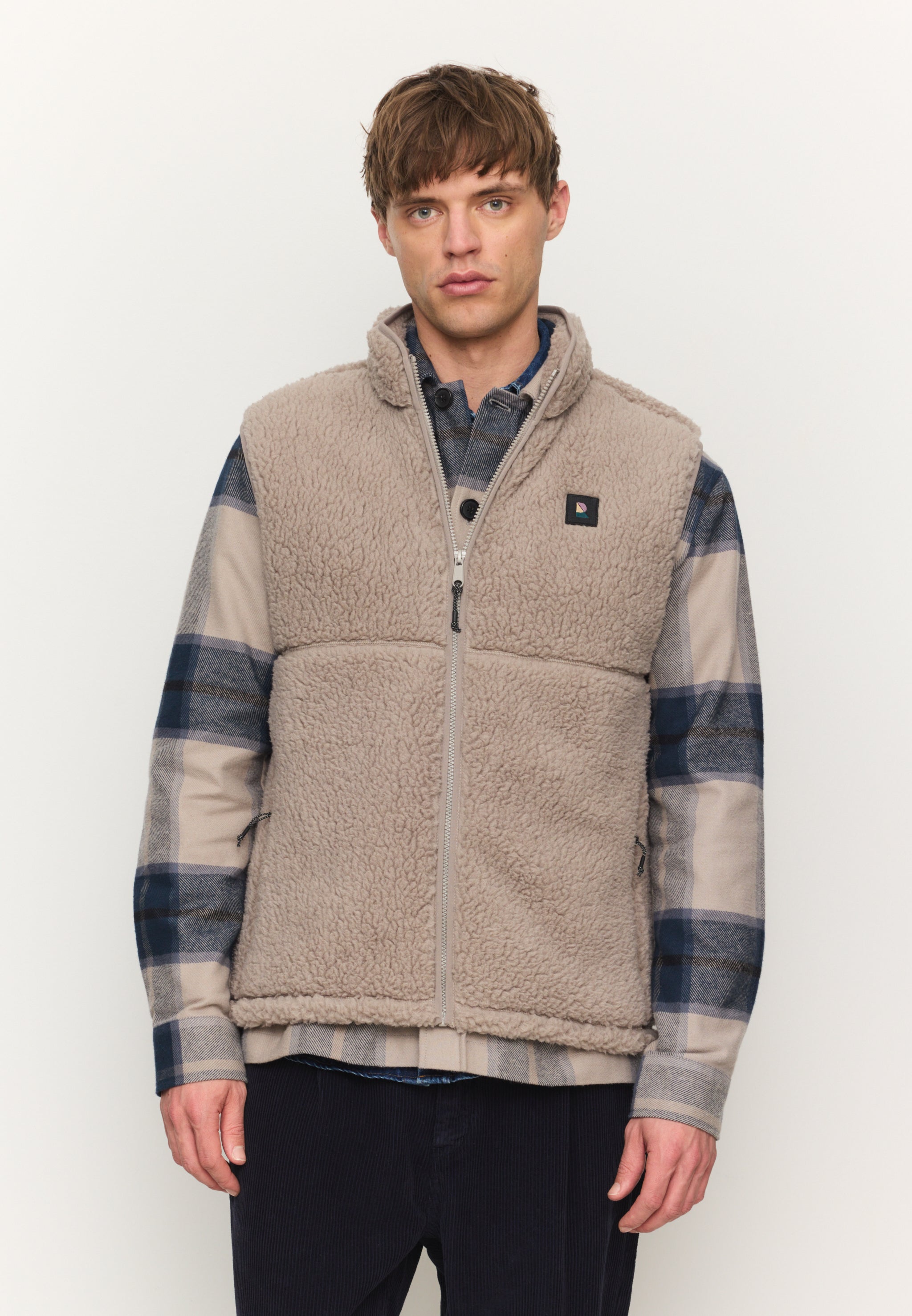 Recolution Teasel gilet marrone pile riciclato
