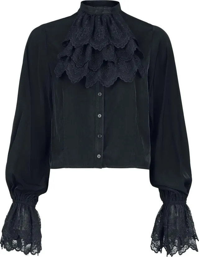 Gothicana by EMP Countess Bathory Camicia Donna Nero L Blusa