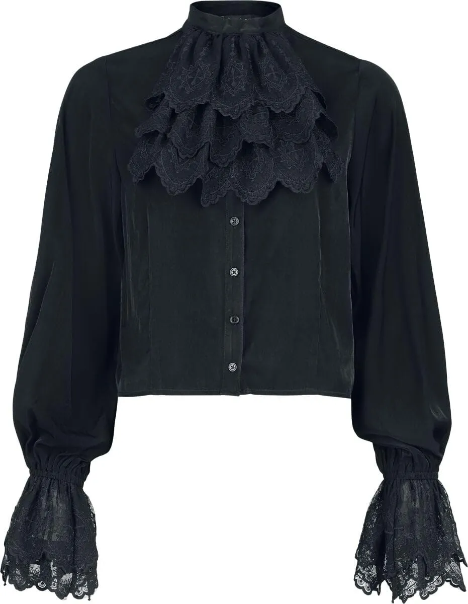 Gothicana by EMP Countess Bathory Camicia Donna Nero L Blusa