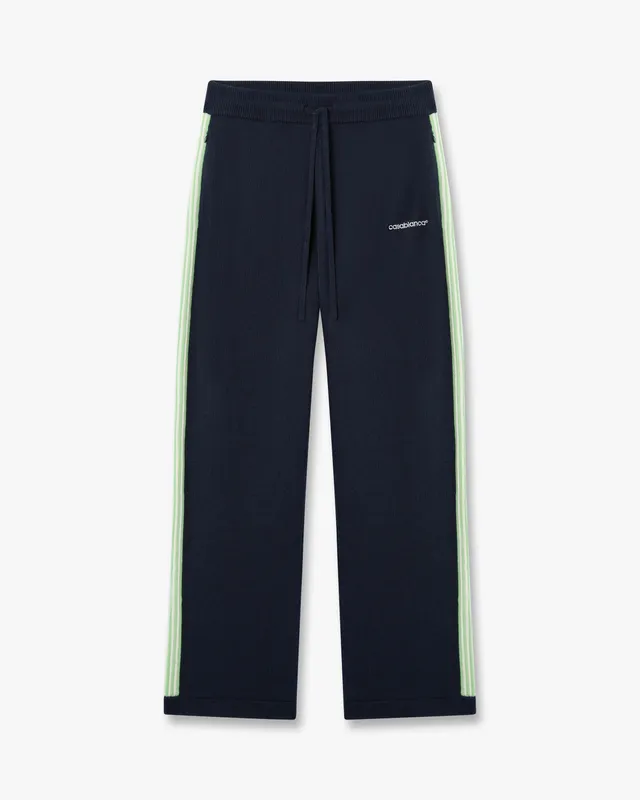 Casablanca Track pantaloni tuta blu lana merino uomo
