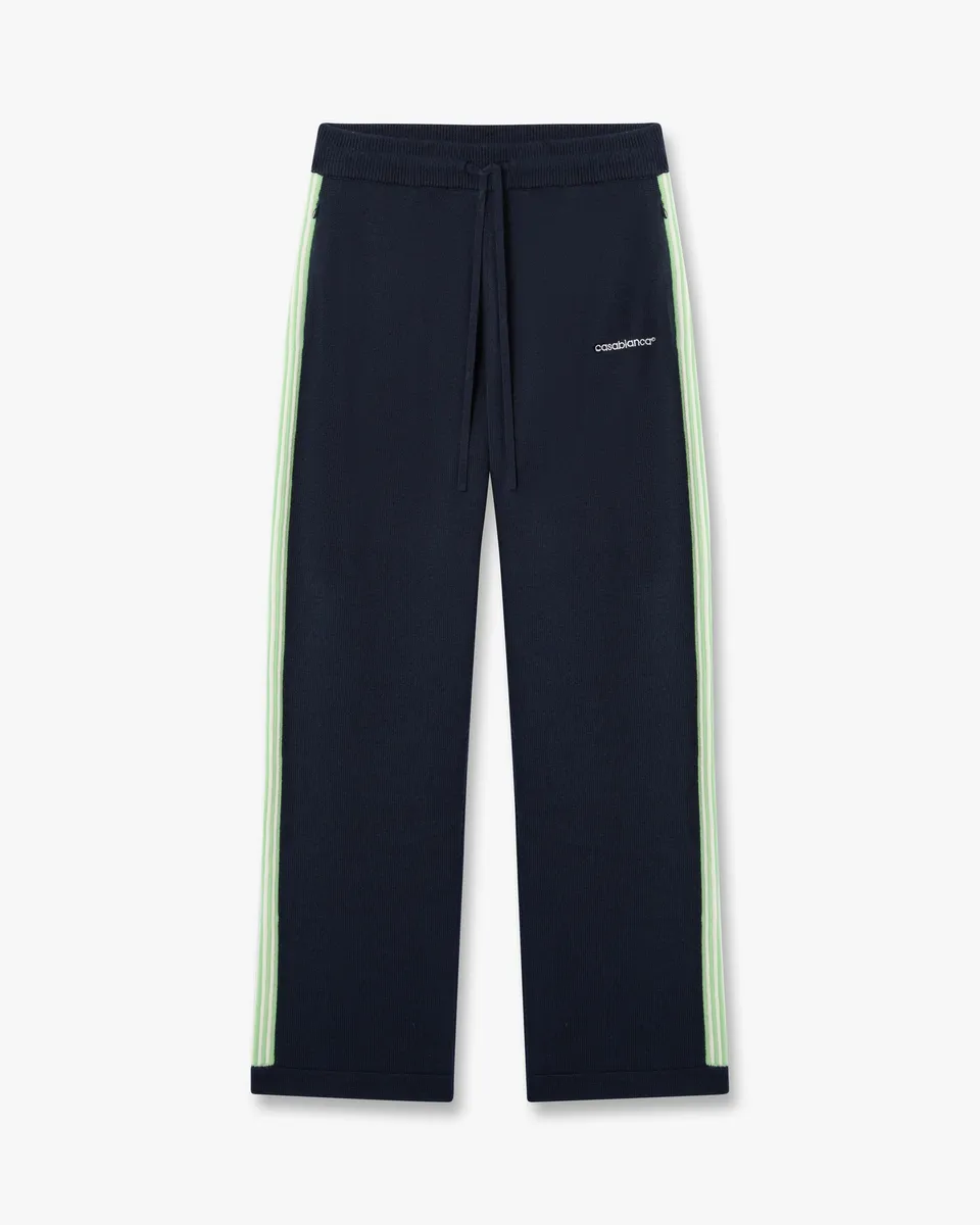 Casablanca Track pantaloni tuta blu lana merino uomo