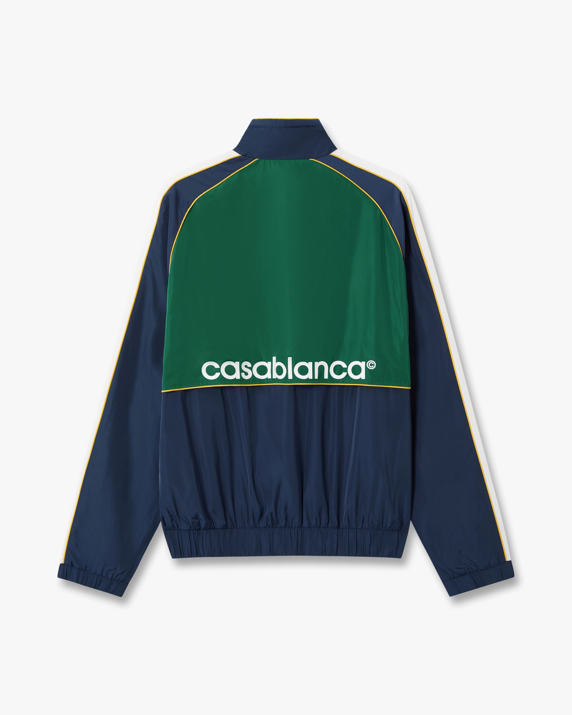 Casablanca Check Applique giacca antivento verde navy