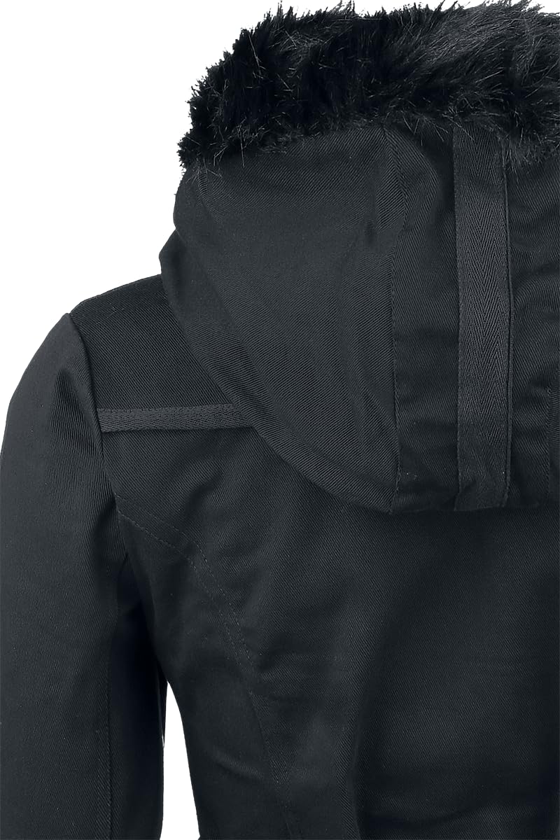 Gothicana by EMP giacca invernale nera cintura taglia S