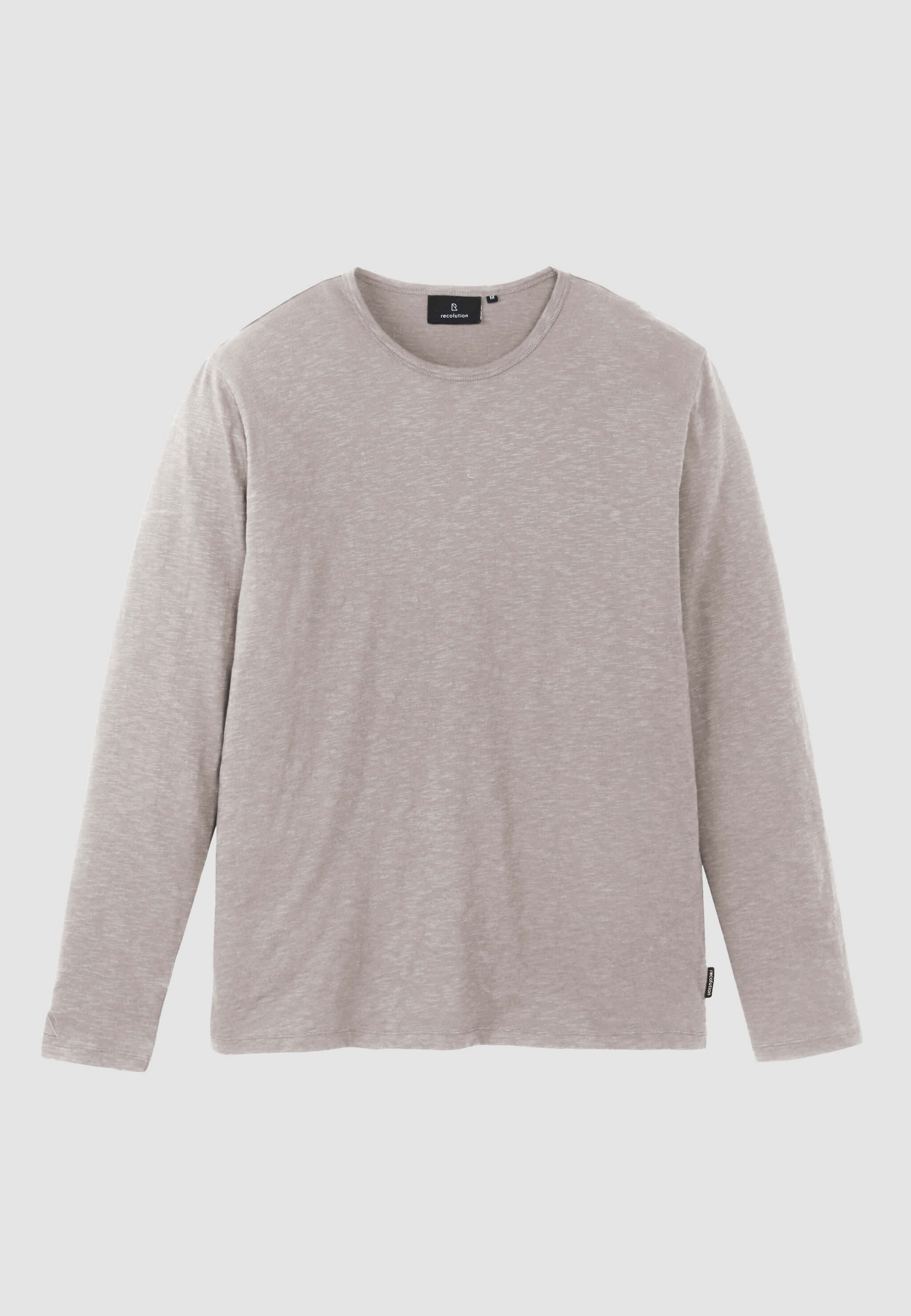 Recolution MACA maglia maniche lunghe greige cotone bio