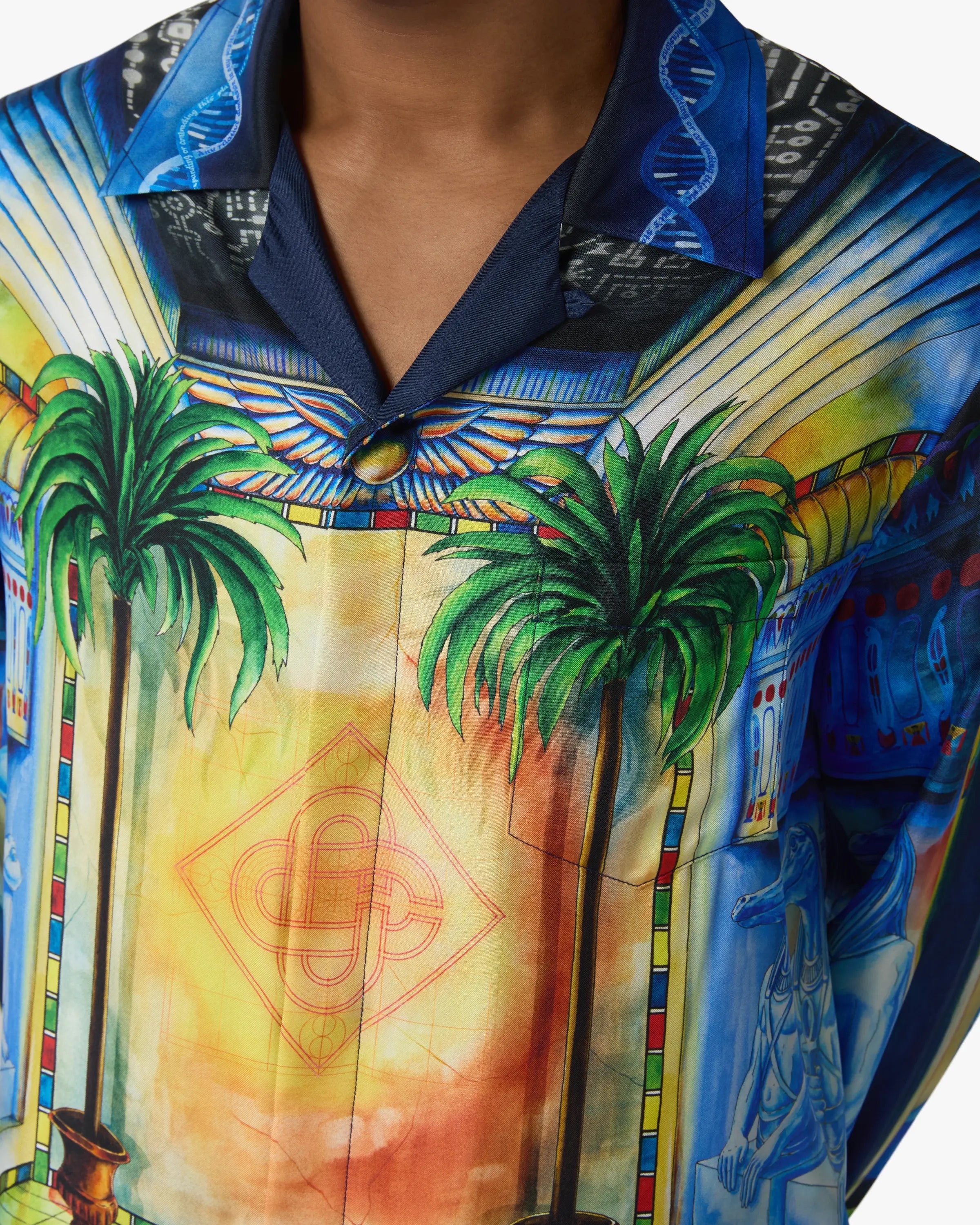 Casablanca Geometrie Sacree camicia seta manica lunga taglia M