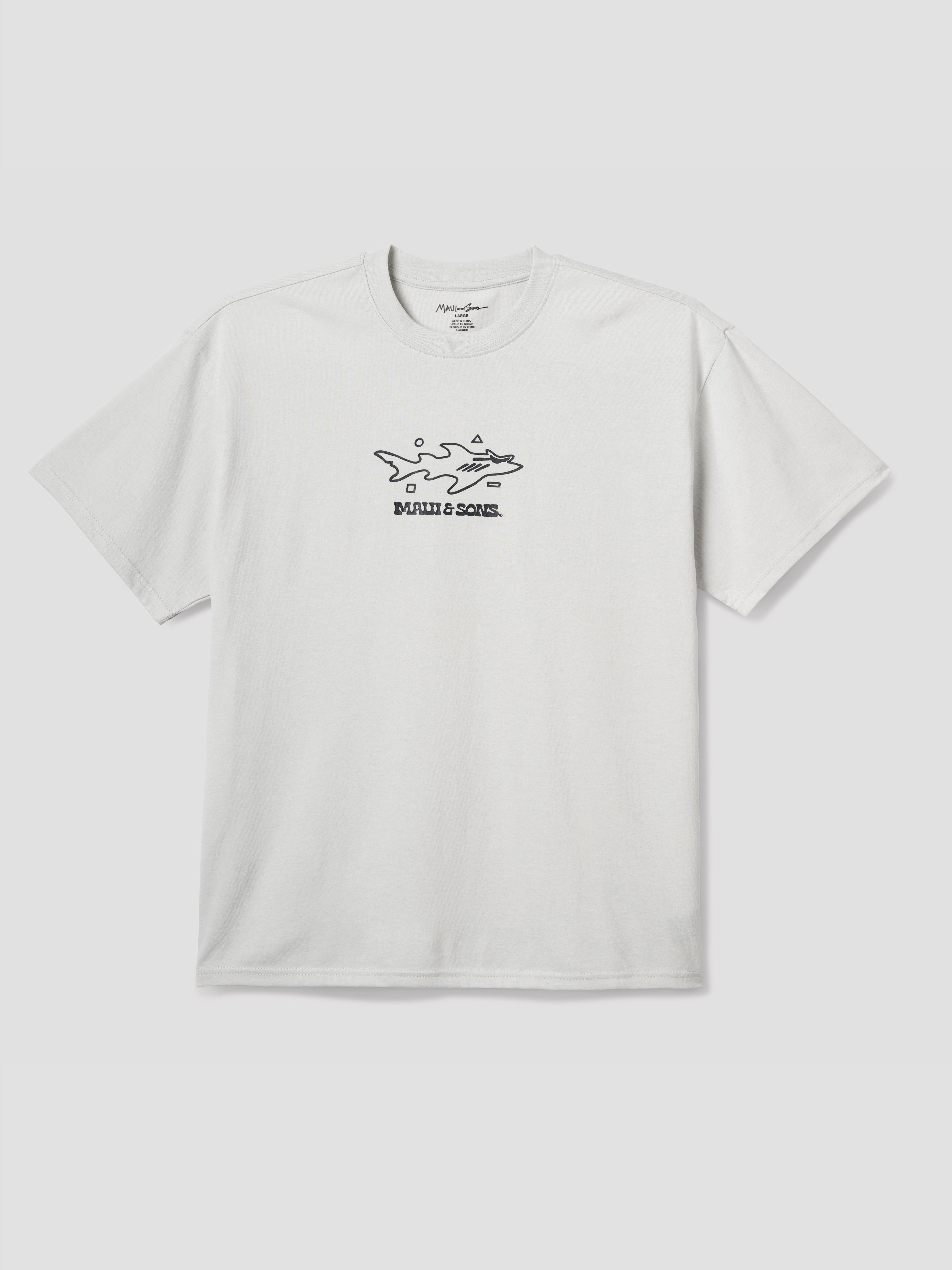 Maui and Sons Cool Shark maglietta boxy cotone dawn