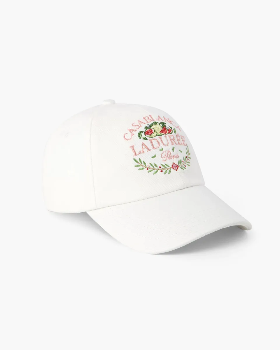 Ladurée x Casablanca cappellino bianco cotone
