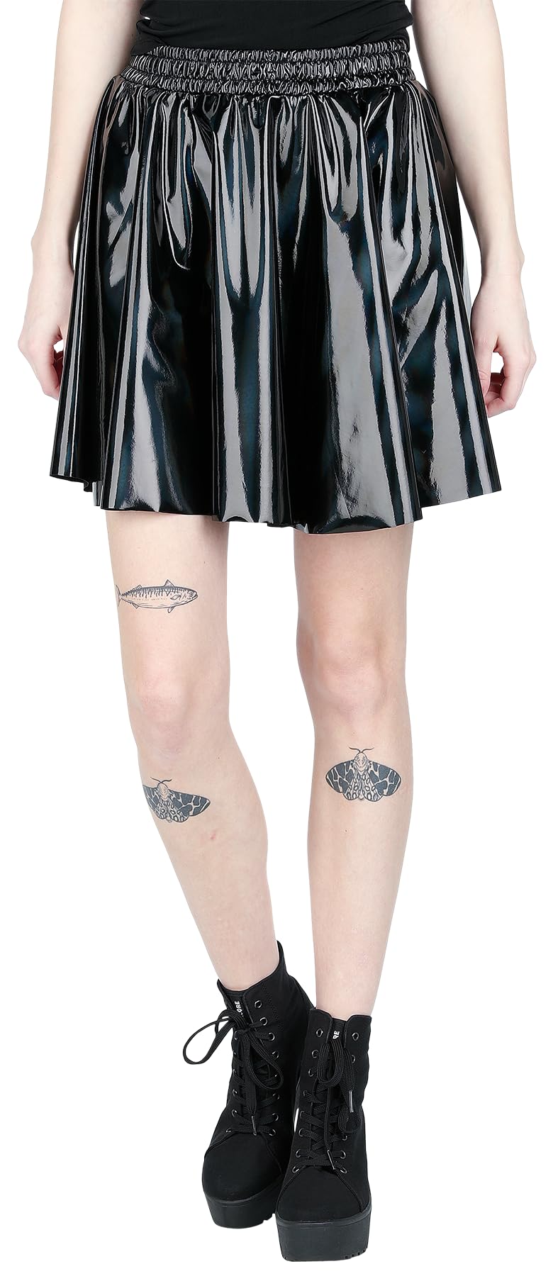 Gothicana by EMP gonna corta donna nera olografica